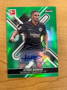 2021-22 FINEST BUNDESLIGA AUTO GREEN REFRACTOR AYMEN BARKOK #14/50 - Picture 1 of 2