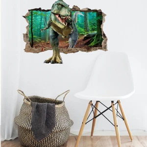 Smashed Wall Arts Self Adhesive Dinosaur Wall Mural Wall Stickers Wall Decals - Picture 1 of 5