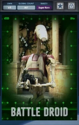 Topps Star Wars Card Trader 2023 Droids Battle Droid Super Rare Digital Card - Image 1 of 3