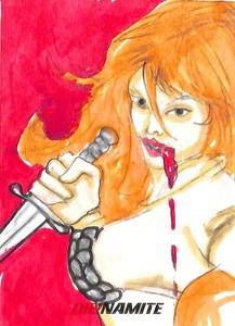 DIE!NAMITE DELUXE ULTRA-PREMIUM SKETCH CARD SCOTT HARRELL F