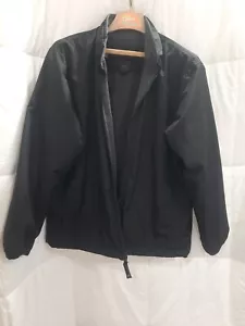 LANDS’ END Mens Lightweight Nylon Jacket Coat Black Size L Spring/Summer - Picture 1 of 8