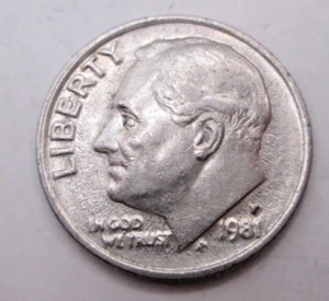 1981 D Dime Coin Roosevelt USA United States Circulated - FREE POSTAGE - Picture 1 of 2