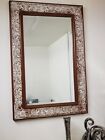 Large Ornate Wooden frame Wall Mirror Antique Style rustic look Dcor 60x90Cm