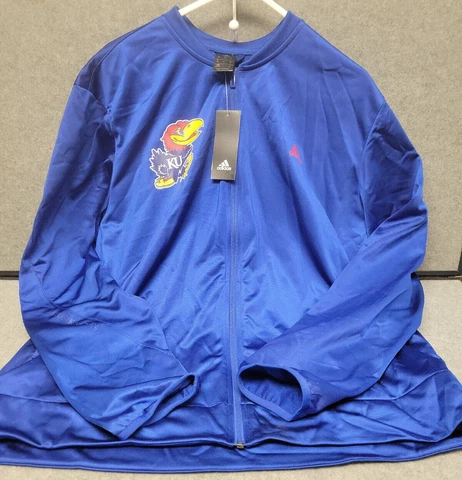 Kansas Jayhawks NCAA Jacket Adidas XL New with Tag (NWT) Showing MSRP $90 Cover