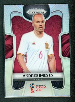 2018 ANDRES INIESTA PANINI PRIZM FIFA WORLD CUP RUSSIA 2018 SILVER  - Image 1 of 2