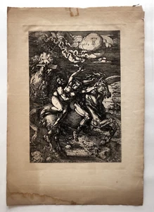 DURER Albrecht d'après. "L'enlèvement". 1516. Héliogravure d'Amand Durand Pl 72 - Foto 1 di 5