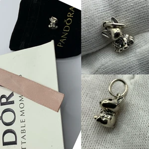 PANDORA Bullterrier Welpe Hund Hänger Silber Charm - Bild 1 von 12