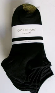 6 Pair Gold toe casual no show Shoe size 4-10 Black - Picture 1 of 2