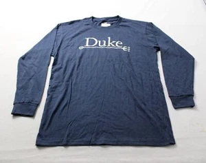 Duke Unisex Adult TRT Classics Long Sleeve T-Shirt AP2 Navy Blue Large NWT - Picture 1 of 4