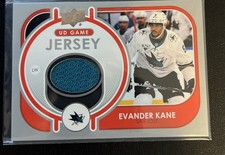 2021-22 Upper Deck Series 1 - UD Game Jersey #GJ-EK EVANDER KANE SAN JOSE SHARKS