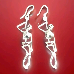 Pendientes Erick's Skelton de plata de ley Taxco.925 - Imagen 1 de 9