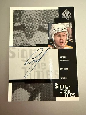 1999-00 Upper Deck SP Authentic Sign of the Times Sergei Samsonov #SS Auto - Image 1 of 2