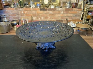 Vintage Robert EMIG 1245C Mythological Ornate Cast Iron Compote Centerpiece Bowl - Picture 1 of 21