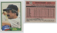 1981 O-Pee-Chee Gray Back Dave Rader #359