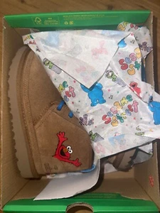 NWT BOYS UGG SZ 12 BOOTS SESAME STREET ELMO COOKIE MONSTER NEUMEL - Picture 1 of 6