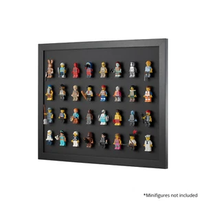 Black LEGO Minifigure Wall Display Frame - 8x4 - Fits 32 Minifigures - Picture 1 of 7