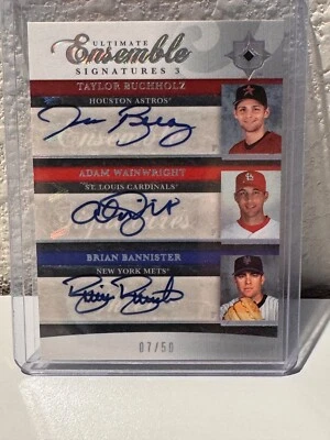 2006 Ultimate Collection Ensemble Signatures 3 Auto RC WAINWRIGHT Cardinals 7/50 - Image 1 of 2