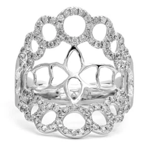 Anello in oro bianco con 1.14 carati di diamanti naturali, gioiello certificato - Imagen 1 de 8