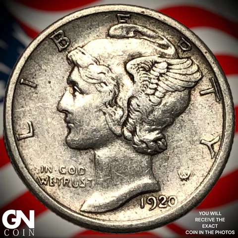 1920 D Mercury Dime  Q5697 Cover