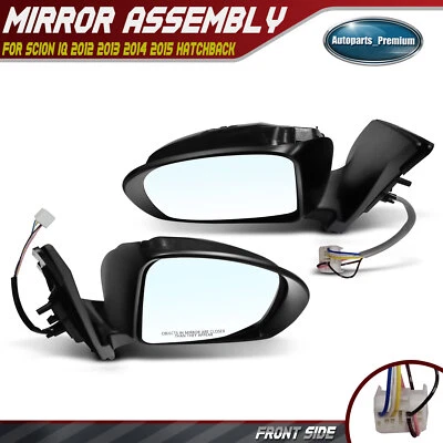 2 шт переднее гладкое черное зеркало с электроприводом с сигнальной лампой и подогревом для Scion iQ 12-15 - Изображение 1 из 4