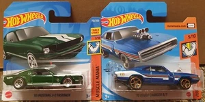 1:64 1965 Ford Mustang 1970 Dodge Charger R/T Hot Wheels - Bild 1 von 6