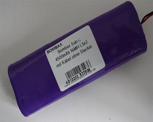 Bombax Akkupack 7,2V/4500mAh SubC L3x2 Racing mit Kabel ohne Stecker - Bild 1 von 1