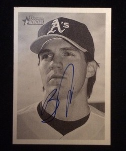 BARRY ZITO 2001 TOPPS HERITAGE Autographed Signed AUTO Baseball Card 55 A'S SF
