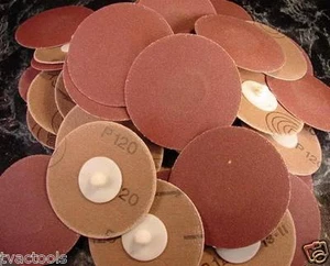 50pc 3 " ROLL LOCK SANDING DISC 120 GRIT Made in USA Heavy Duty sand - Picture 1 of 1