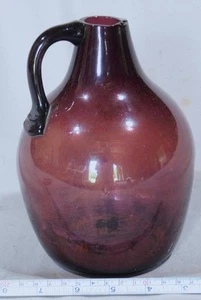 Vintage hand blown glass vase amethyst violet purple Blenko early 20th century - Picture 1 of 5