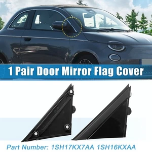 Add a Sleek Look to Your For FIAT 500 with Glossy Black Mirror Flag Covers - Picture 1 of 12