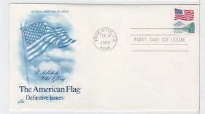 TurtlesTradingPost- American Flag Over Yosemite 1989 Tagged #2280 FDC Artcraft - Picture 1 of 1