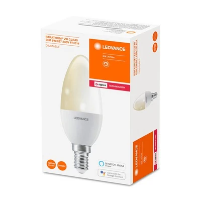 Smart+ LED Kerze 6W = 40W E14 matt 470lm warmweiß dimmbar Alexa & Google ZigBee - Bild 1 von 4