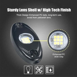 Corrosion-proof LED Chassis Lights Boat Illumination Black Aluminum Housing - Picture 1 of 28