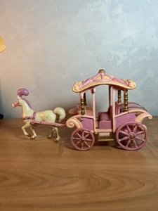 Disney Polly Pocket Aschenputtel Pferd & Kutsche hinzugefügt Gold Glitzer - Bild 1 von 10