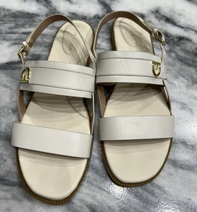Cole Haan Women’s Flat Ivory Sandals Size 11B Made in India - Picture 1 of 5