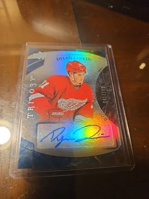 DYLAN LARKIN 2015-16 UD TRILOGY ROOKIE PREMIERS AUTOGRAPH AUTO #041 /199!! - Image 1 of 3