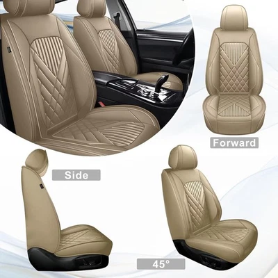 Front&Rear 5-Seat Covers PU Leather Full Set For Nissan Pathfinder 2011-2024 Foto 1 de 4