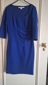 Diane von Furstenberg Women's Blue Viscose Midi Dress Size 4 - Picture 1 of 5