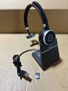 Used - Tested - Jabra Evolve 65 Mono Wireless Headset - Dual Bluetooth - Photo 1/5