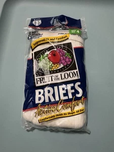 Vintage 1996 Boys Fruit Of The Loom Blue And Yellow Stripe Briefs 3 Pair Size 4 - Picture 1 of 3
