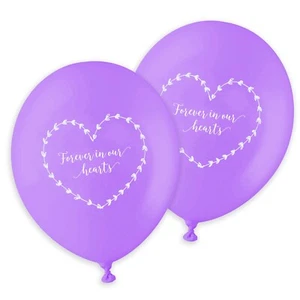 Angel & Dove 25 globos funerarios biodegradables púrpura 'Forever In Our Hearts'  - Imagen 1 de 4