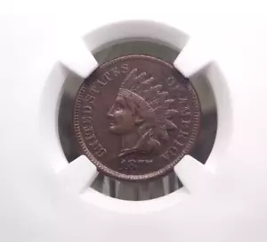 1877 Indian Head Cent Penny 1c NGC AU Detail #001 About Uncirculated ECC&C, Inc. - Picture 1 of 5