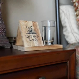 LitJoy Lost in a Book Stand Wood Drink Holder NEW - Picture 1 of 3