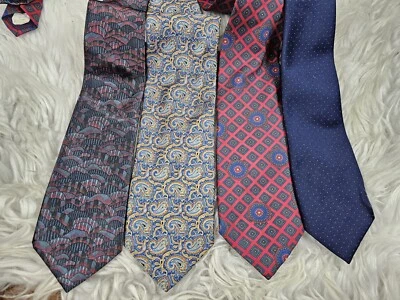 Paquete de 4 corbatas italianas Altea Milano 100 % seda diseñador corbata paisley - Savar Foto 1 de 4