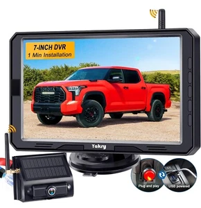 YAKRY 7” Wireless Backup Camera Monitor Kit:Easy Install HD 1080P Strong Magnet - Picture 1 of 9