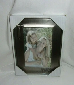 FAITH Smooth Pewter Fetco Home Decor Picture Frame Sz. 6" x 4" NEW FREE SHIPPING - Picture 1 of 12