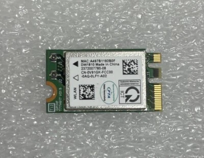 Dell XPS 8940 8930 / G5 5000 5090 WIFI Bluetooth Wireless Card V91GK 0V91GK WS - Image 1 of 2