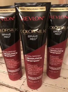 Revlon Color Silk Moisturizing Shampoo Brave Red ColorStay 8.45 fl oz X THREE - Picture 1 of 4