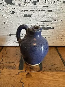 Anita Morgan Keramik Mini/Miniatur 1,5" blauer Krug signiert 1995 - Bild 1 von 7