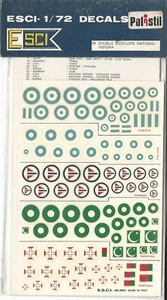 DOUBLE ENVELOPE NATIONAL INSIGNA 1/72 DECALS ESCI 99 - SIGILLATO - Imagen 1 de 2